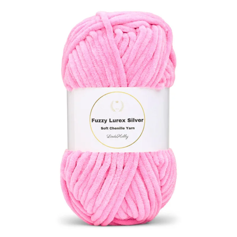 LindeHobby Fuzzy Chenille Silver Lurex